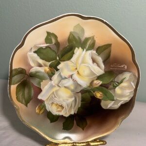 Antique Rosenthal Madeleine Bavaria Roses Handpainted Porcelain Plate